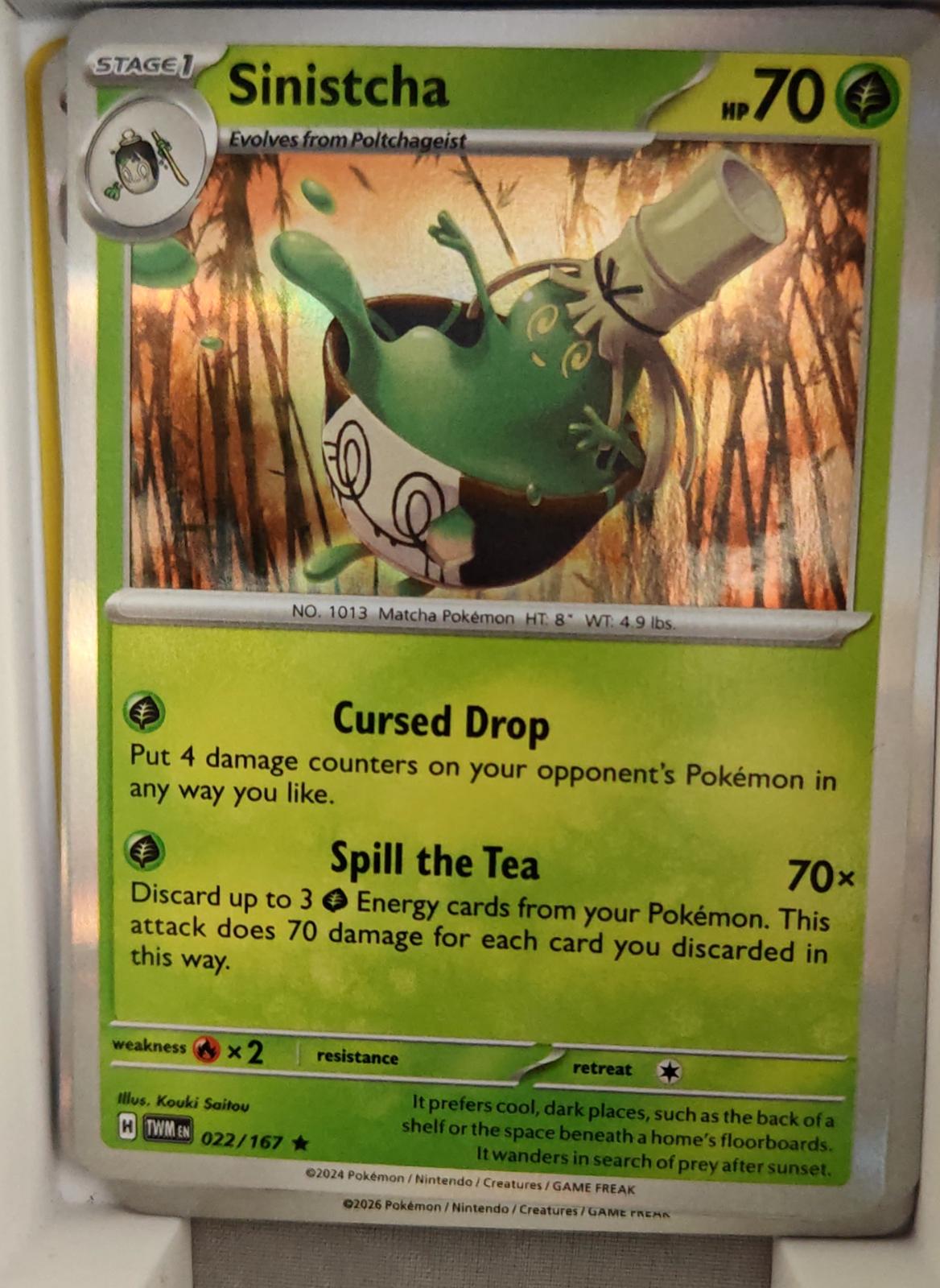 Sinistcha - 022/167 - Holo - TWILIGHT MASQUERADE - Pokemon - Rare | AA38-9