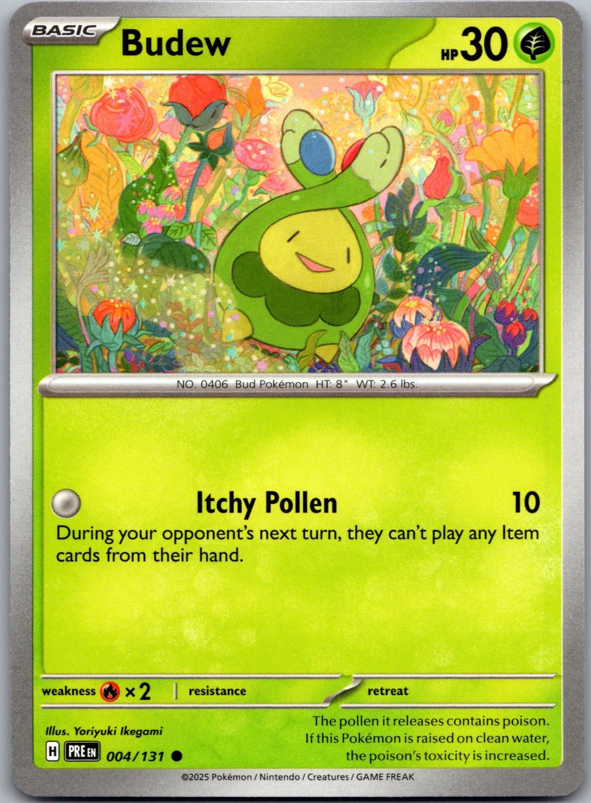 Budew - 004/131 - - PRISMATIC EVOLUTIONS - Pokemon - Common | AA83-24