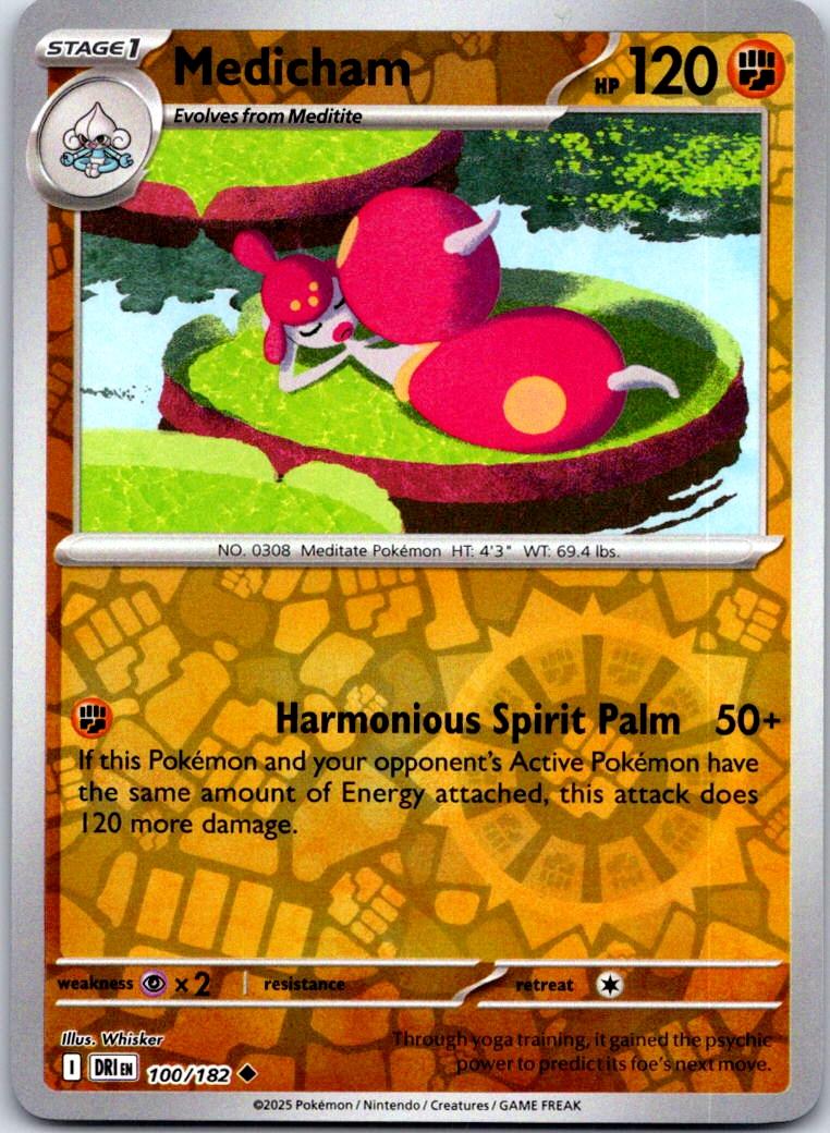Medicham - 100/182 - Reverse Holo - DESTINED RIVALS - Pokemon - | AA125-5