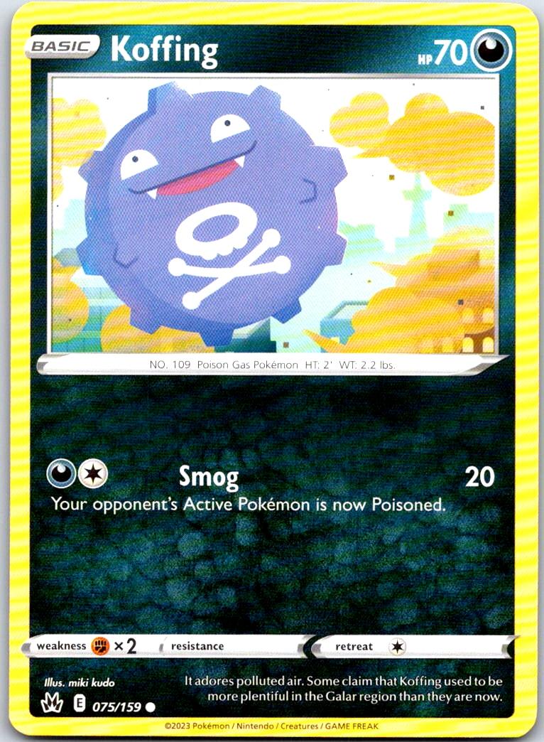 Koffing - 075/159 - - CROWN ZENITH - Pokemon - Common | AA103-7