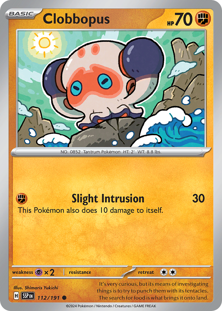 Clobbopus - 112/191 - Reverse Holo - SURGING SPARKS - Pokemon - Common | AA20-24