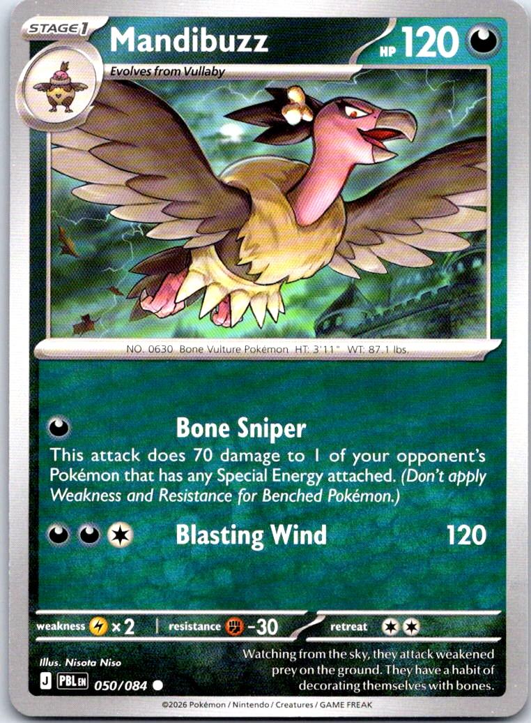 Mandibuzz - 050/084 - - PITCH BLACK - Pokemon - Common | AB26-23
