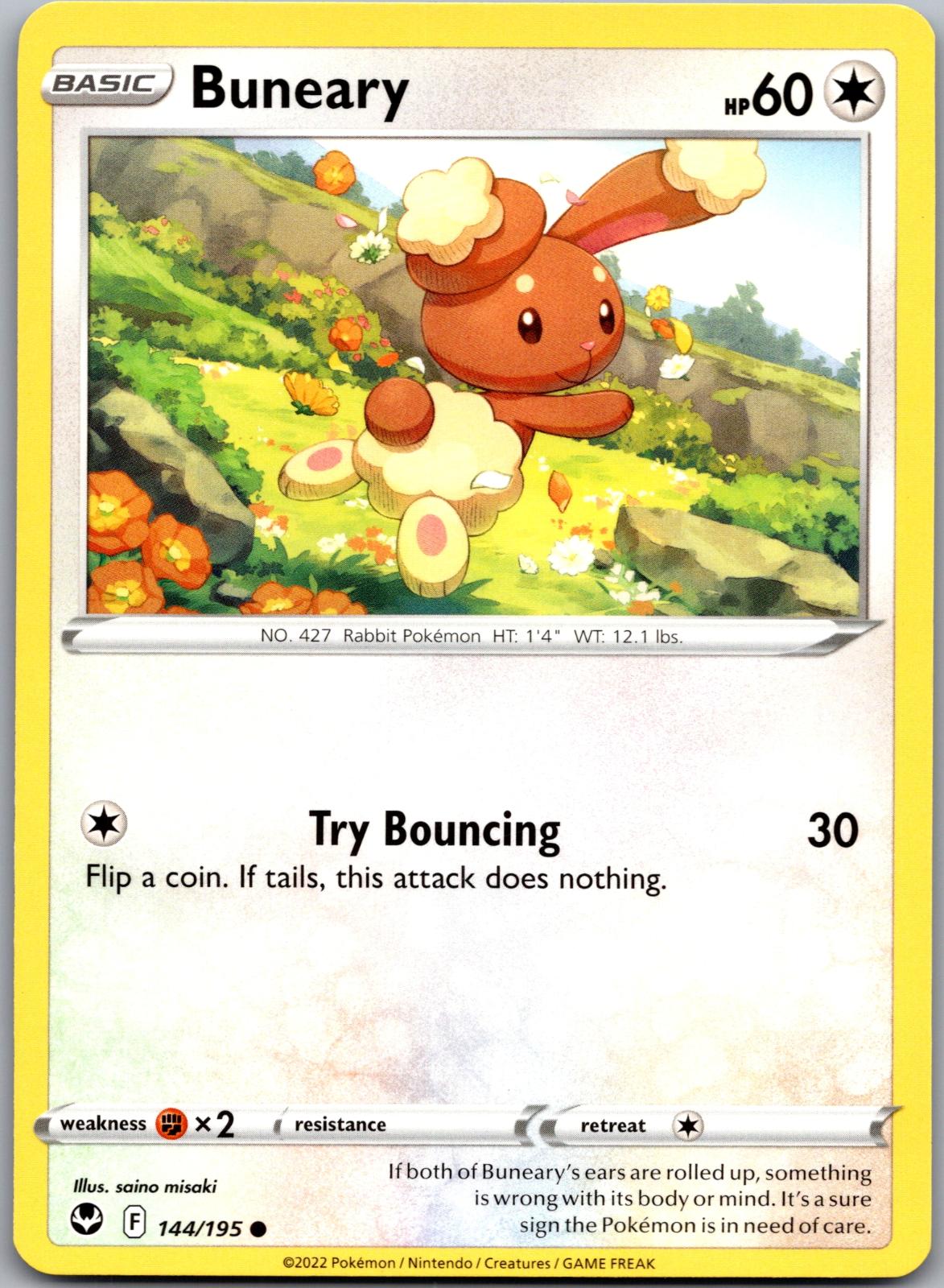 Buneary - 144/195 - - SILVER TEMPEST - Pokemon - Common | AA90-37