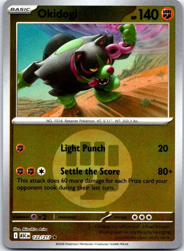 Okidogi (Energy Symbol Pattern) - 122/217 - Reverse Holo - ASCENDED HEROES - Pokemon - | AC26-26