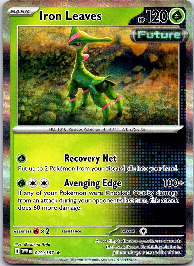 Iron Leaves - 019/167 - Holo - TWILIGHT MASQUERADE - Pokemon - Rare | AB08-2