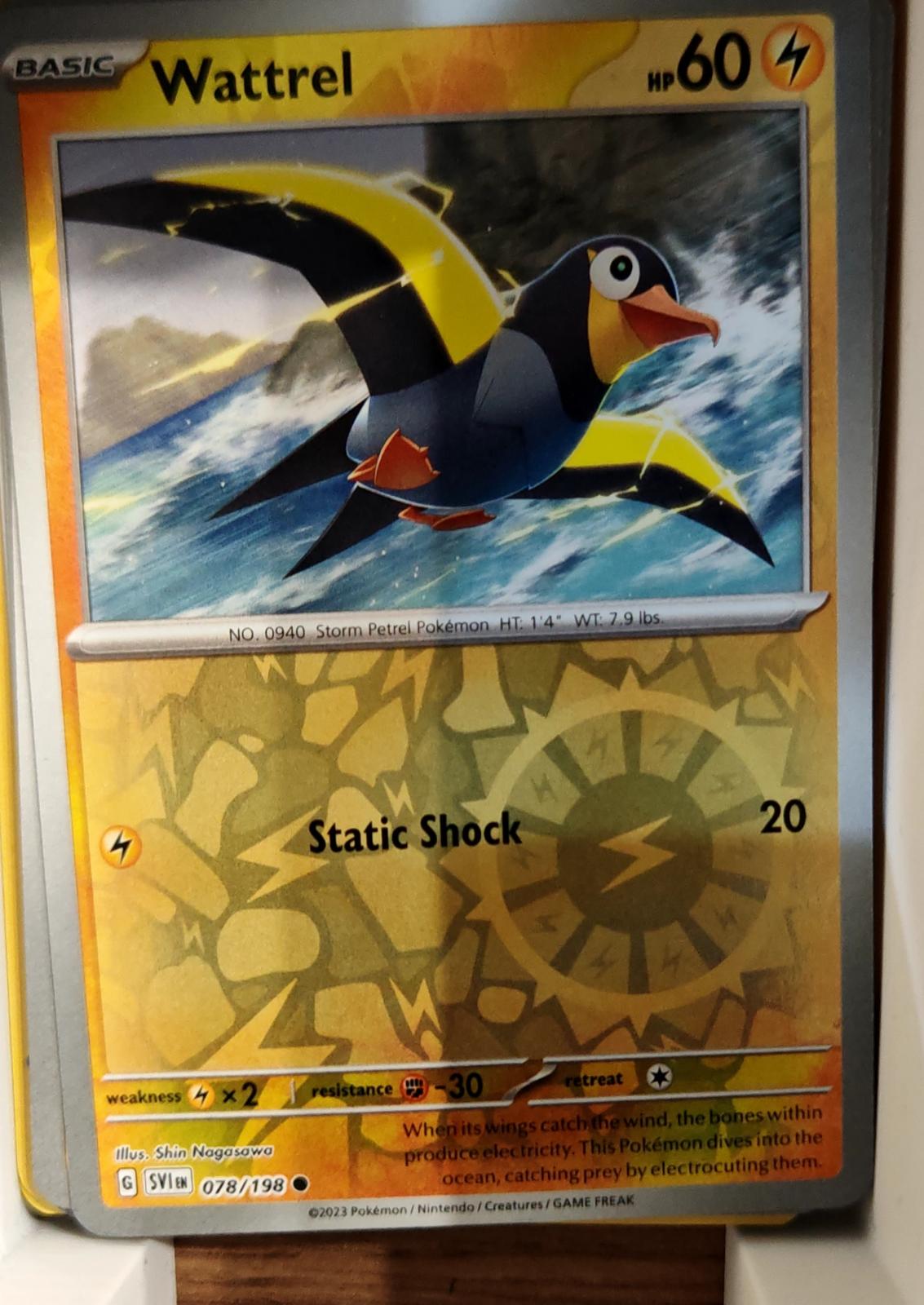 Wattrel - 078/198 - Reverse Holo - SCARLET & VIOLET - Pokemon - Common | AA72-24