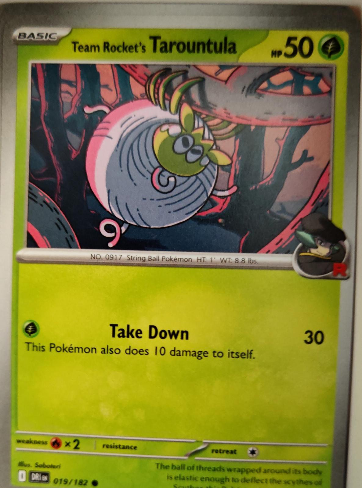Team Rocket's Tarountula - 019/182 - - DESTINED RIVALS - Pokemon - | AA12-77