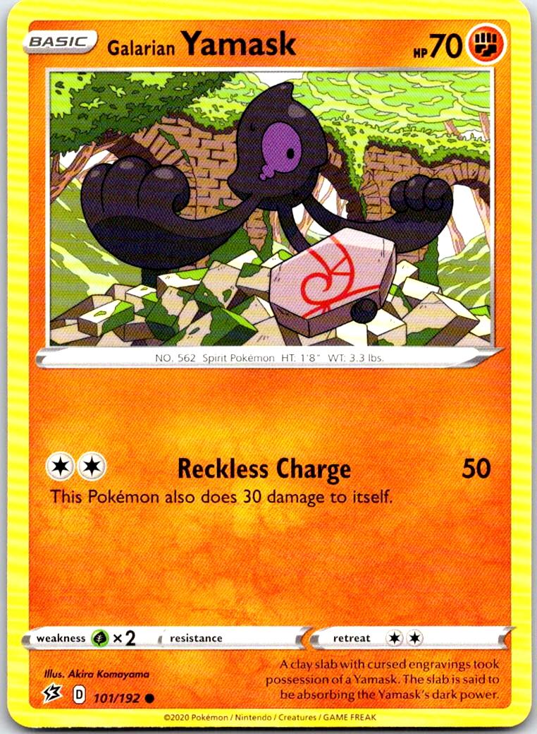 Galarian Yamask - 101/192 - - REBEL CLASH - Pokemon - Common | AB75-17
