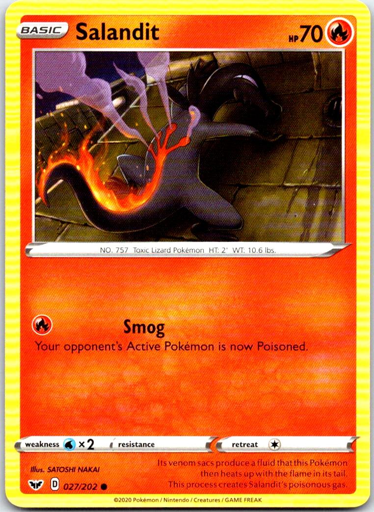 Salandit - 027/202 - - SWORD & SHIELD - Pokemon - Common | AB77-12