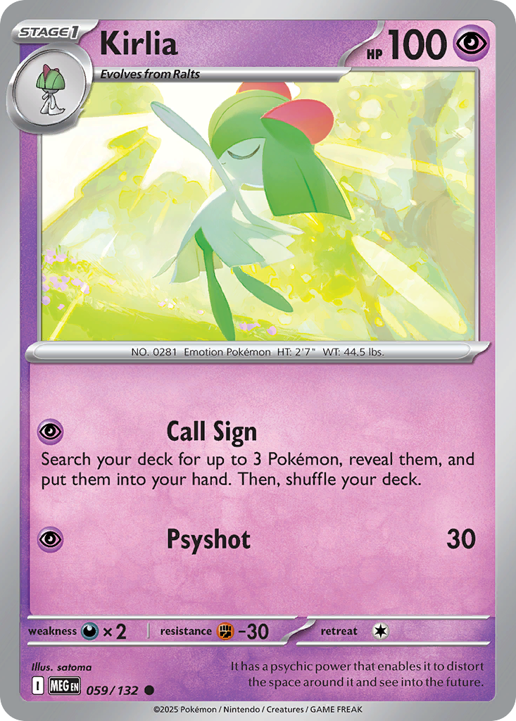 Kirlia - 059/132 - - MEGA EVOLUTION - Pokemon - Common | AA23-72