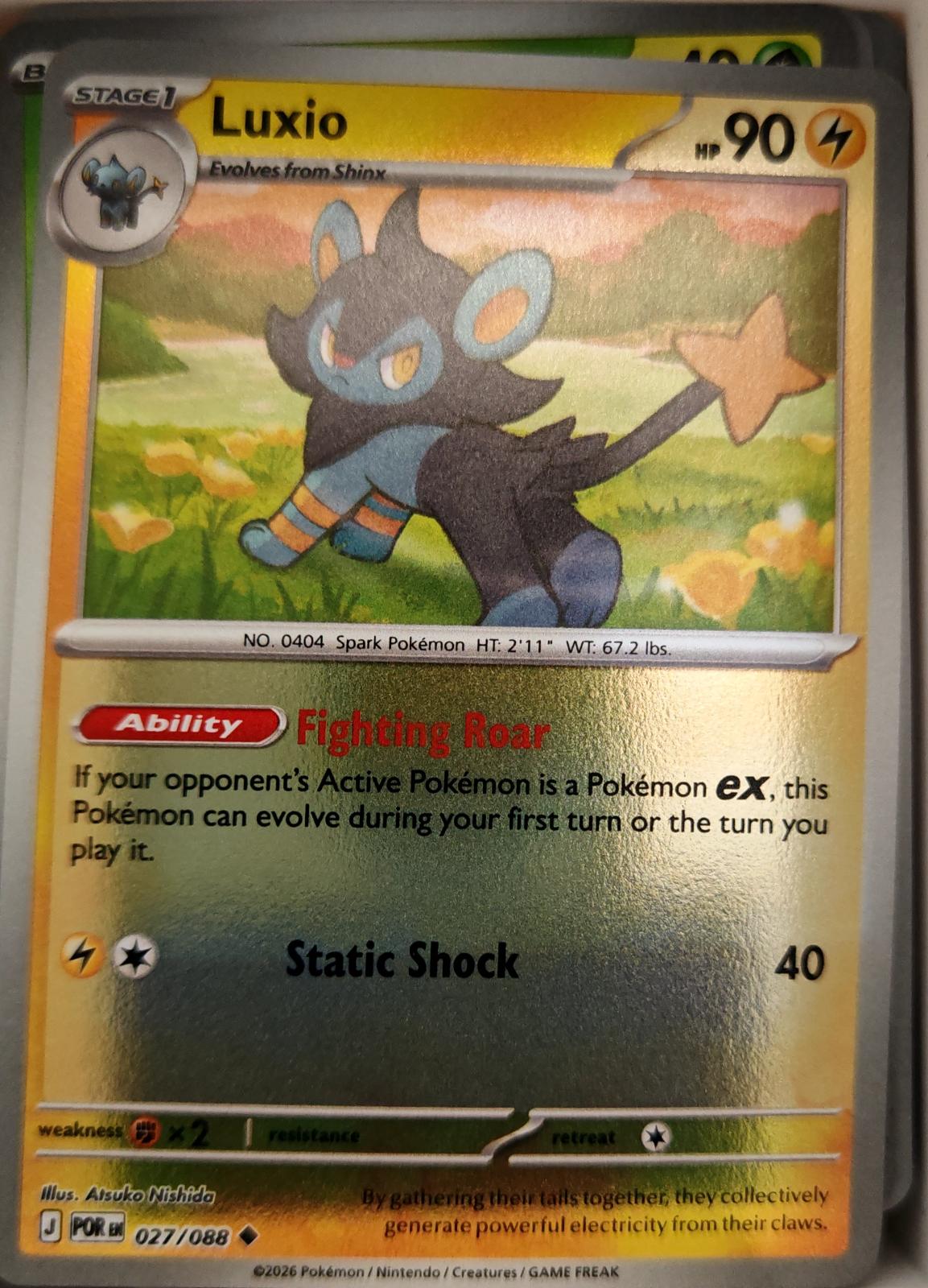 Luxio - 027/088 - Reverse Holo - PERFECT ORDER - Pokemon - Uncommon | AA06-81