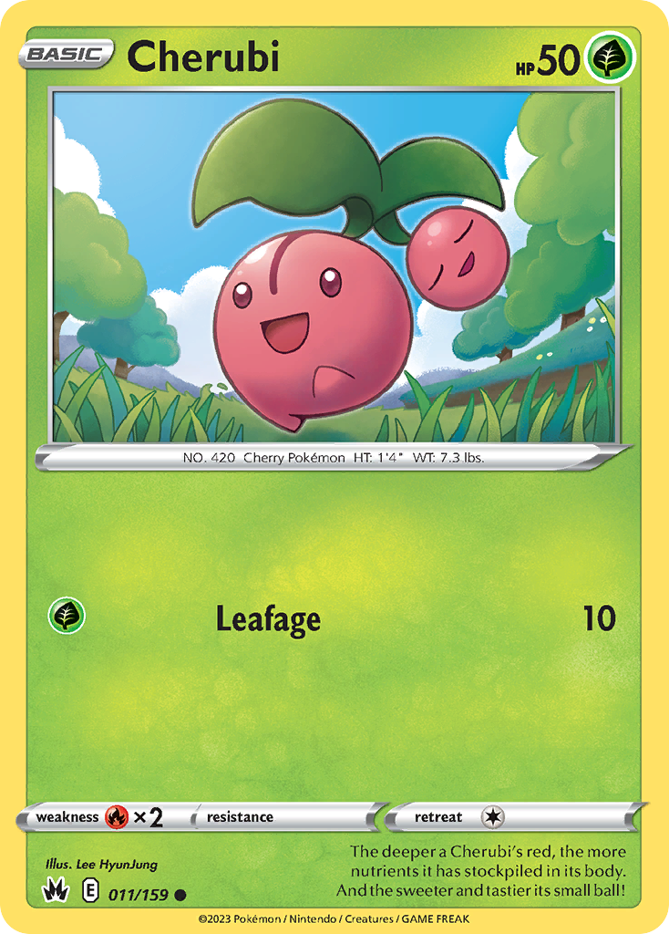Cherubi - 011/159 - - CROWN ZENITH - Pokemon - Common | AA93-48