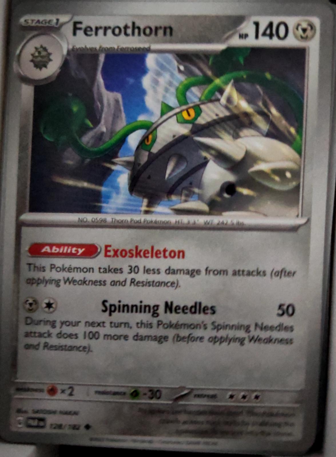 Ferrothorn - 128/182 - - PARADOX RIFT - Pokemon - Uncommon | AA48-71