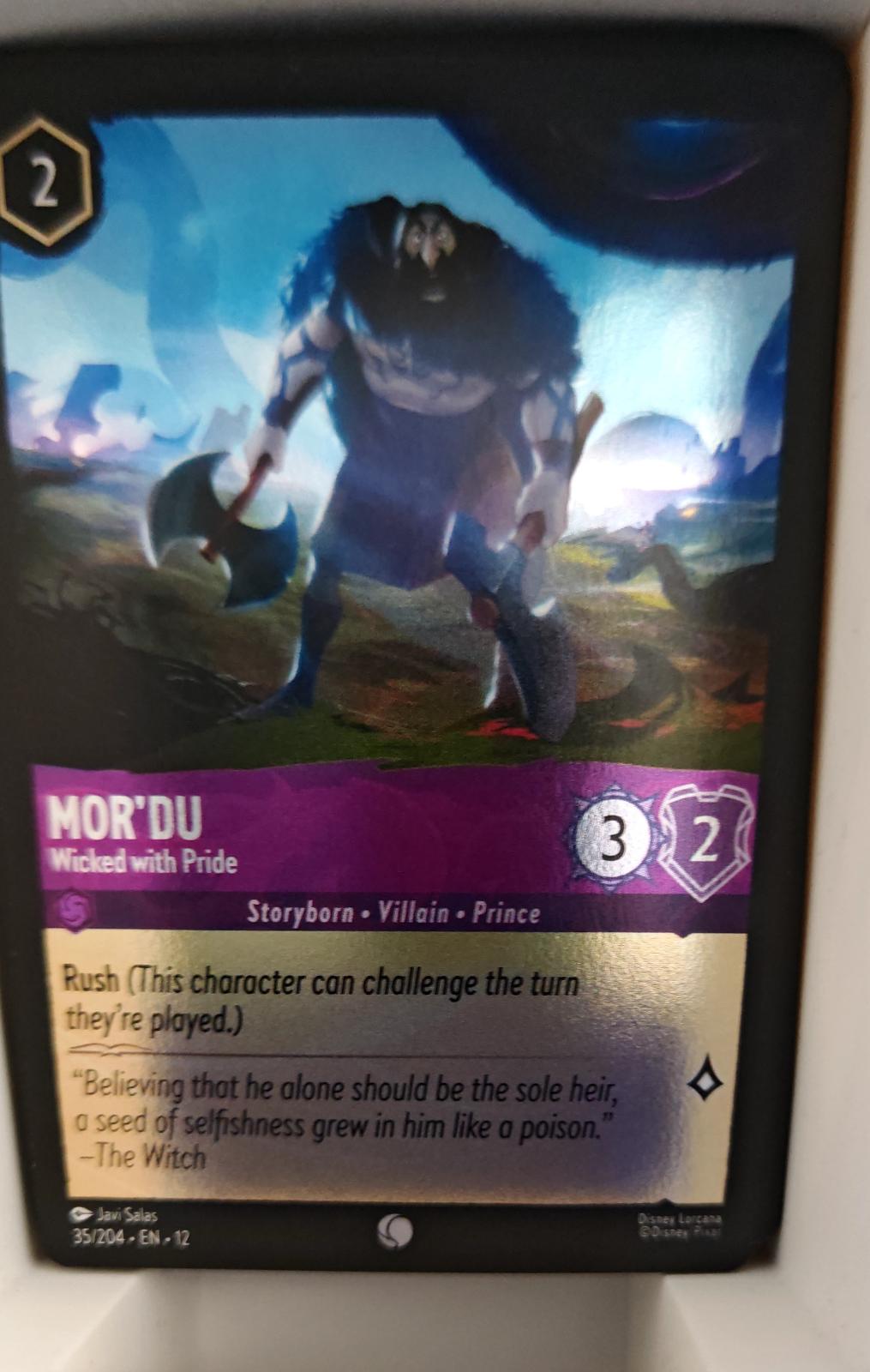 Mor'du - Wicked with Pride - 35/204 - Cold Foil - WILDS UNKNOWN - Lorcana - | LAA03-75