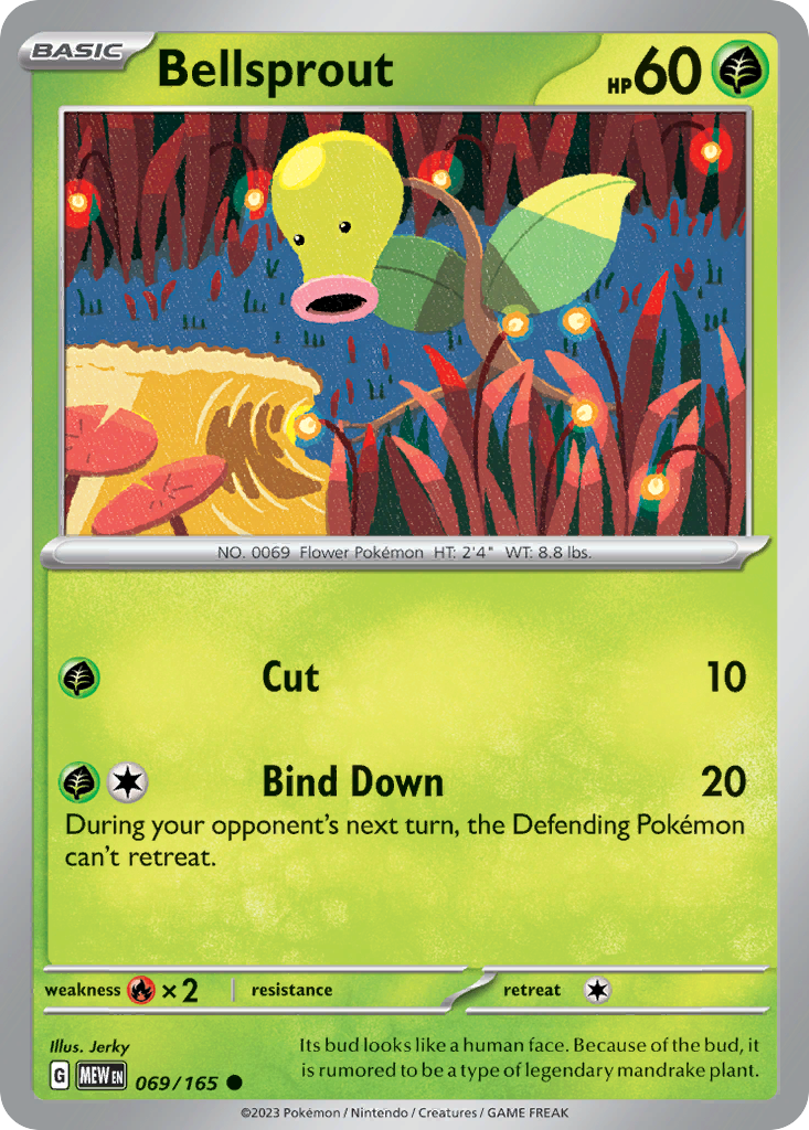 Bellsprout - 069/165 - - 151 - Pokemon - Common | AA74-37
