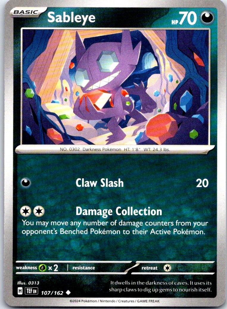 Sableye - 107/162 - - TEMPORAL FORCES - Pokemon - Uncommon | AB26-10