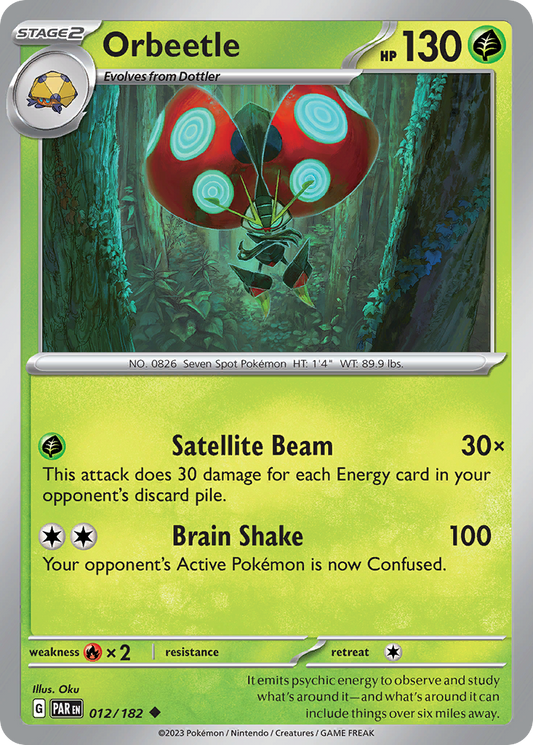 Orbeetle - 012/182 - - PARADOX RIFT - Pokemon - Uncommon | AA48-93