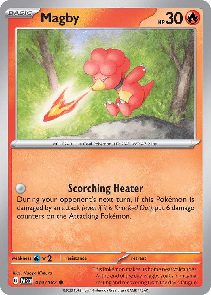 Magby - 019/182 - - PARADOX RIFT - Pokemon - Common | AA48-96