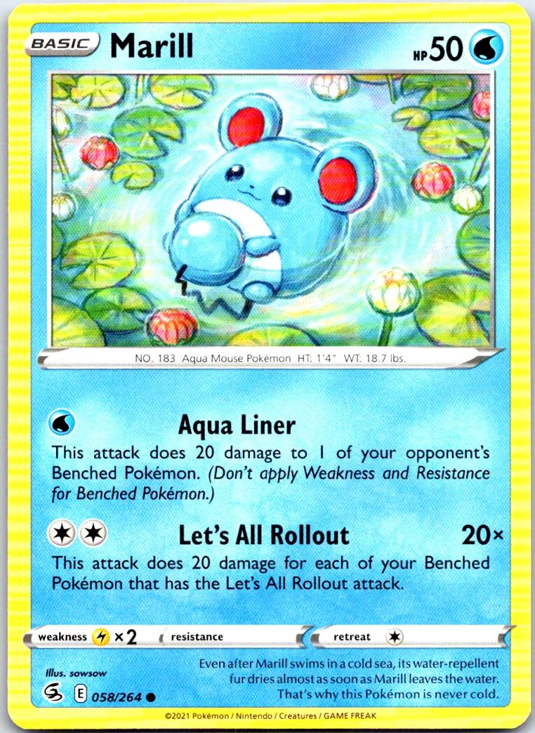 Marill - 058/264 - - FUSION STRIKE - Pokemon - Common | AB33-49