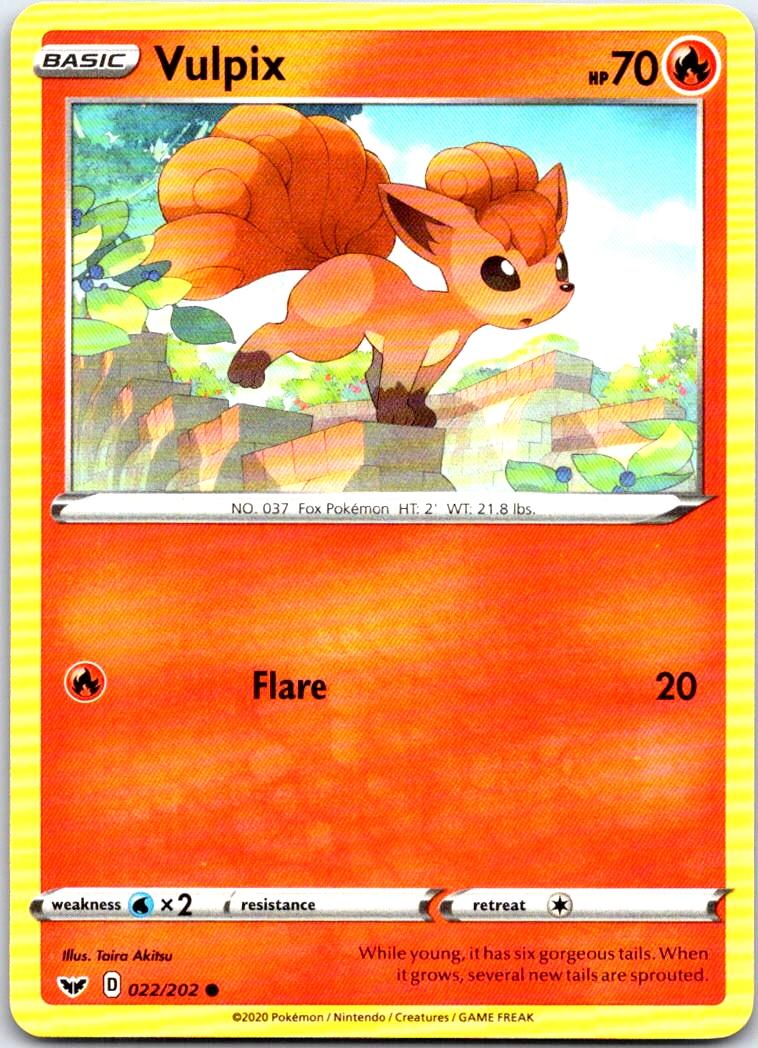 Vulpix - 022/202 - - SWORD & SHIELD - Pokemon - Common | AB80-8