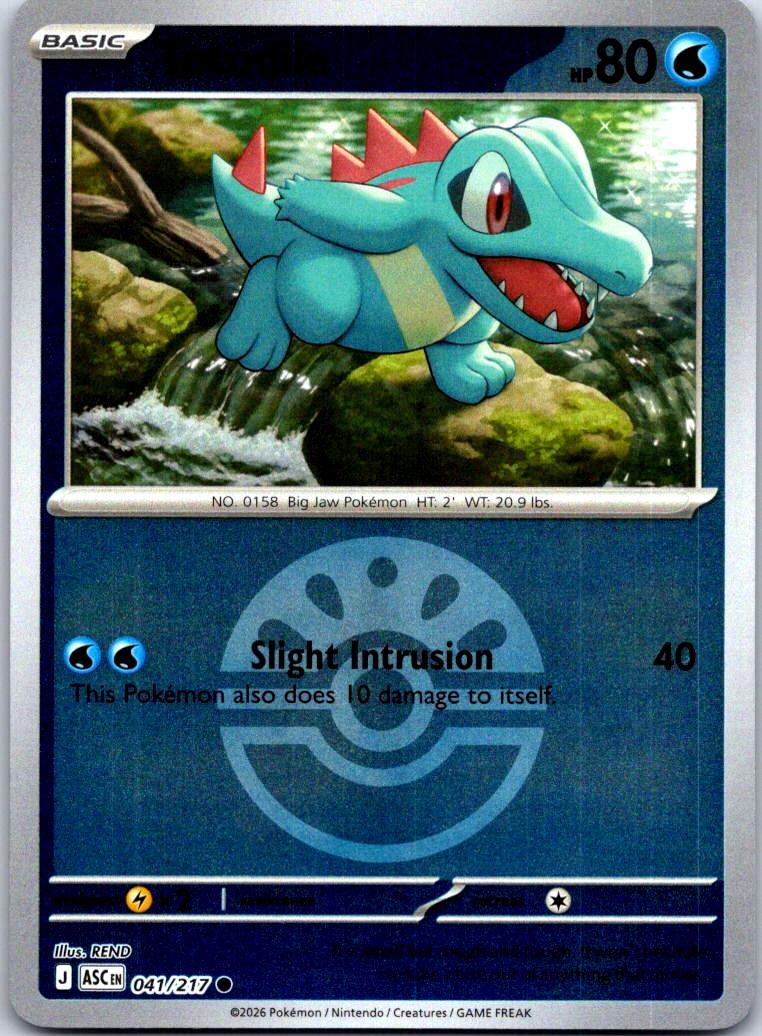 Totodile (Friend Ball) - 041/217 - Reverse Holo - ASCENDED HEROES - Pokemon - | AA125-15