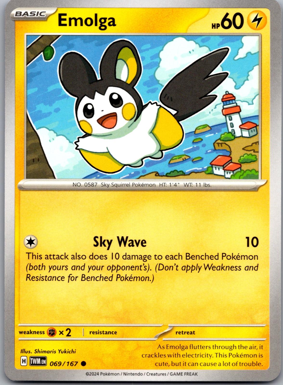 Emolga - 069/167 - - TWILIGHT MASQUERADE - Pokemon - Common | AA87-36
