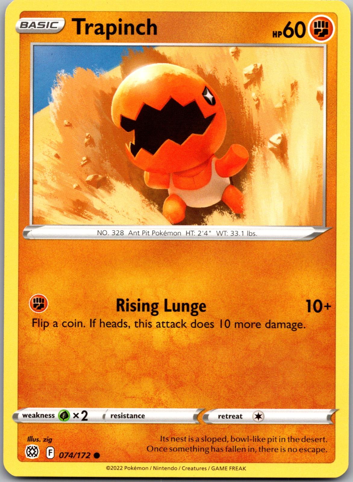 Trapinch - 074/172 - - BRILLIANT STARS - Pokemon - Common | AA90-3