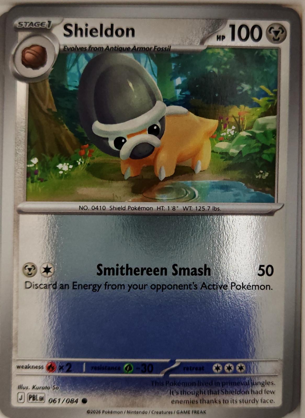 Shieldon - 061/084 - Reverse Holo - PITCH BLACK - Pokemon - Common | AA26-4