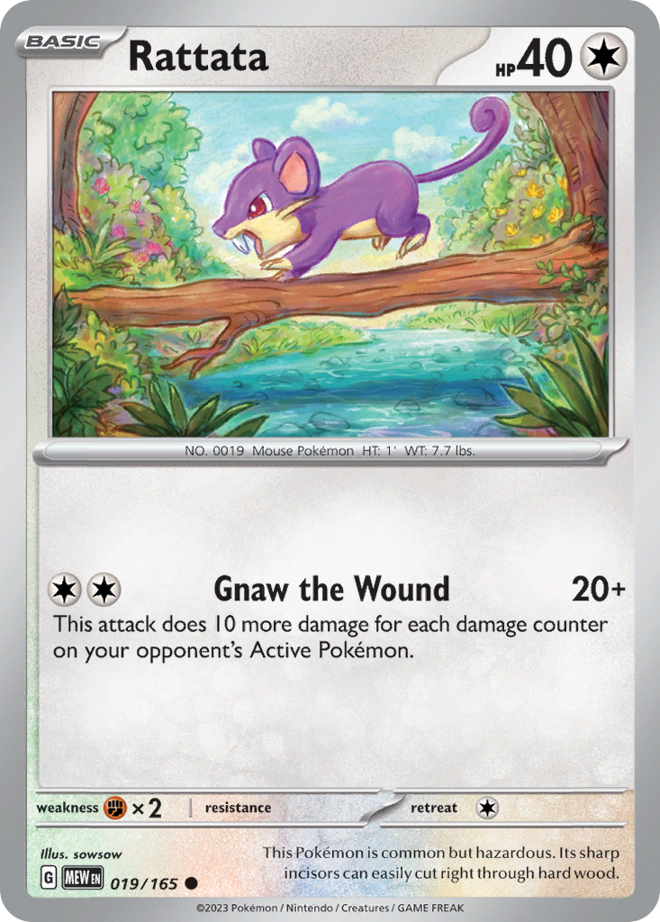 Rattata - 019/165 - - 151 - Pokemon - Common | AA76-2