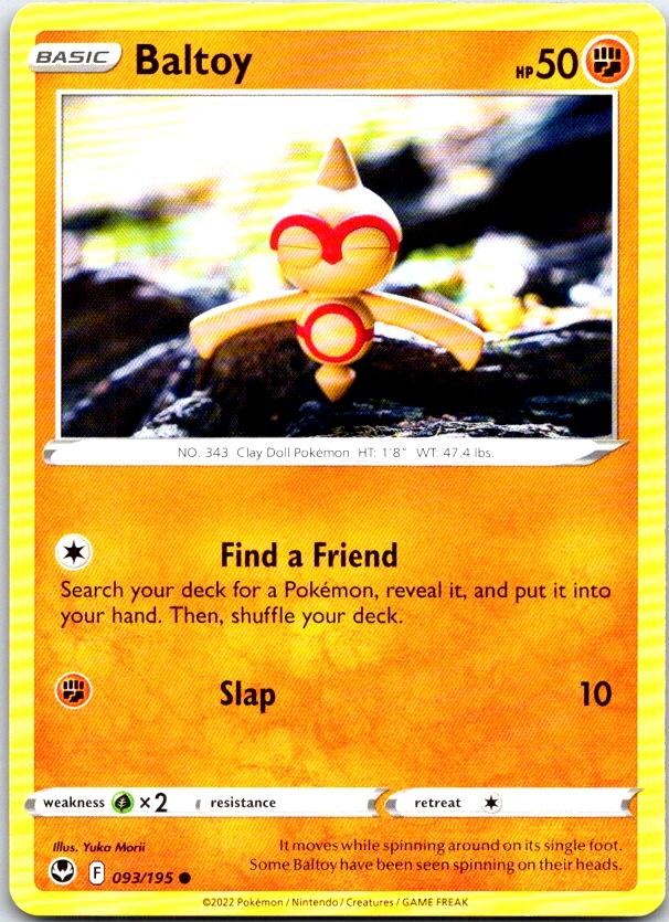Baltoy - 093/195 - - SILVER TEMPEST - Pokemon - Common | AC13-12