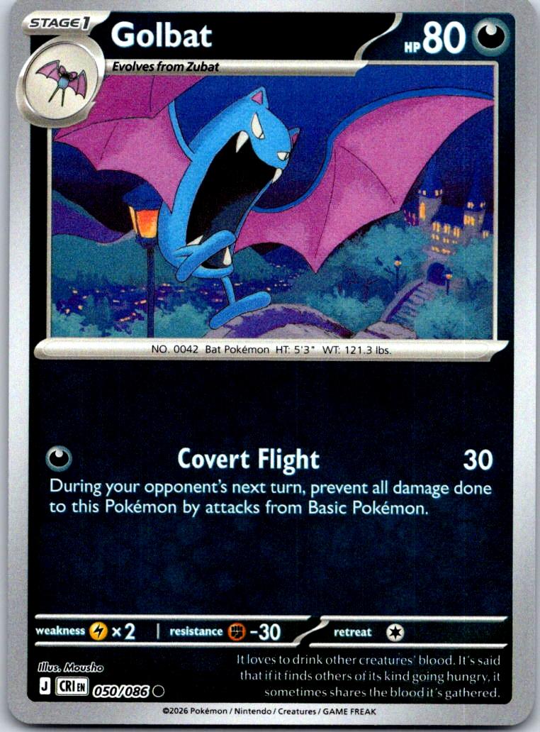 Golbat - 050/086 - - CHAOS RISING - Pokemon - Common | AA127-40