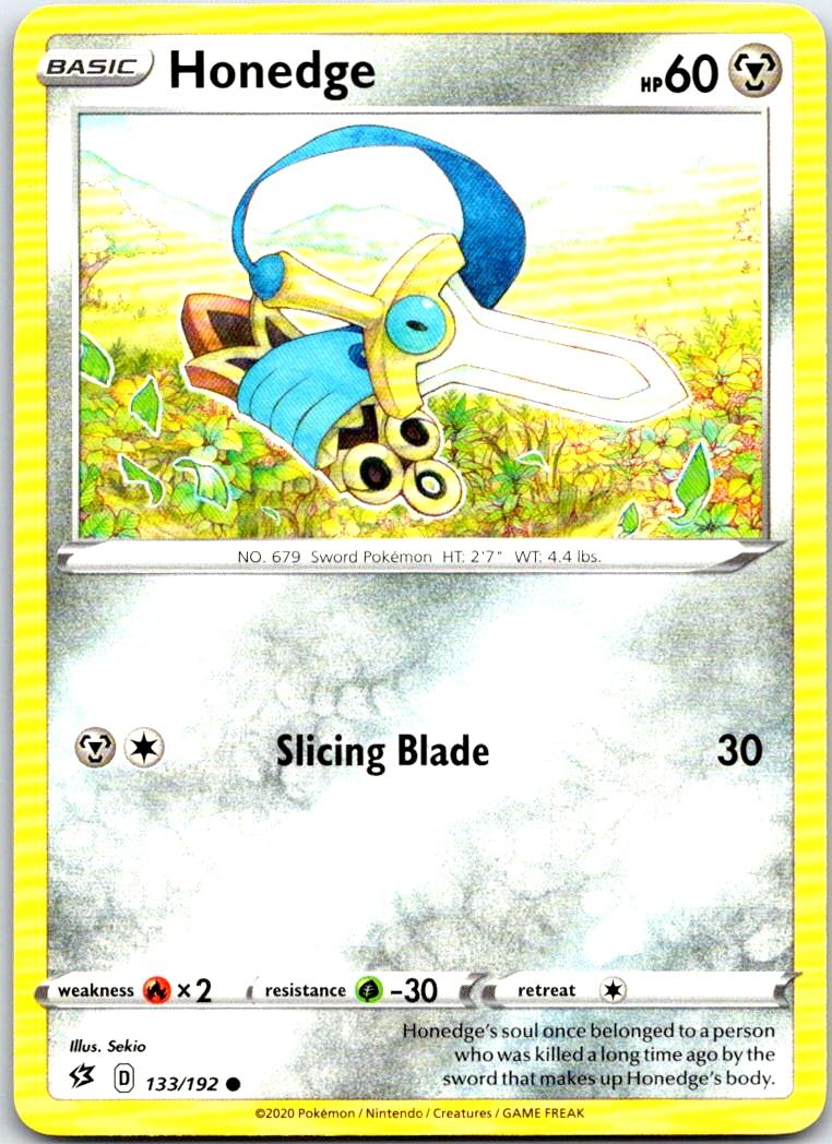 Honedge - 133/192 - - REBEL CLASH - Pokemon - Common | AB73-17