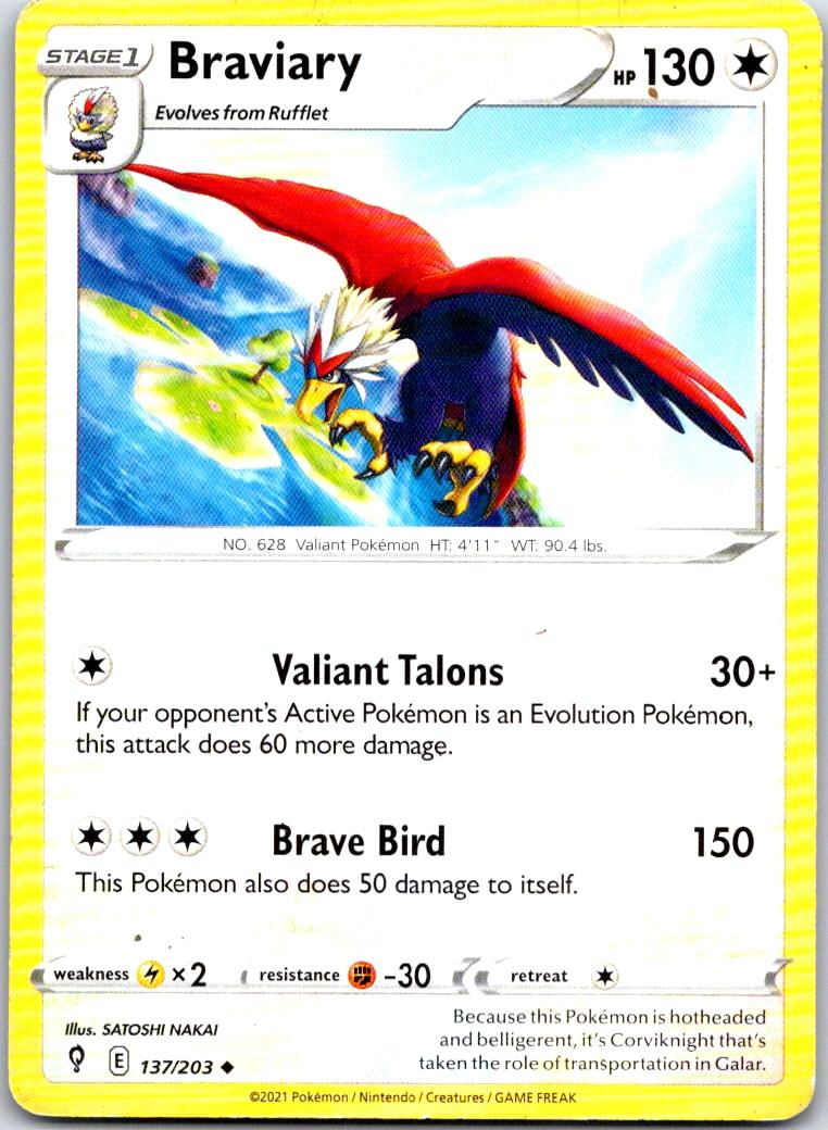 Braviary - 137/203 - - EVOLVING SKIES - Pokemon - Uncommon | AB10-10