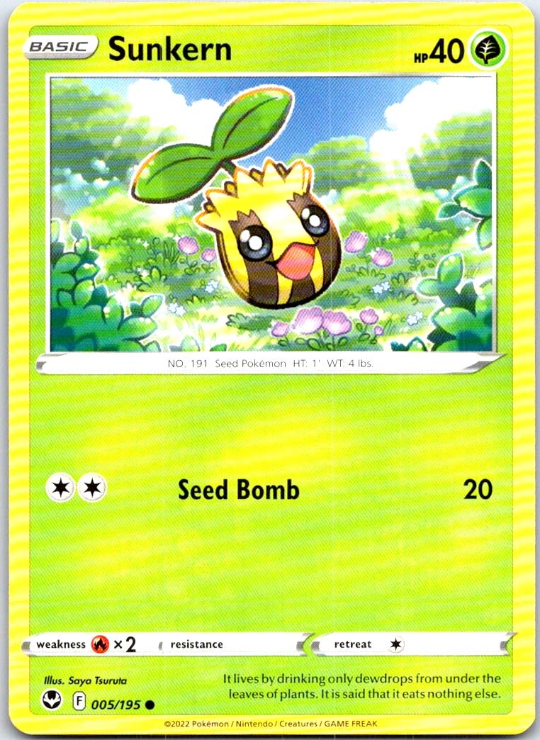 Sunkern - 005/195 - - SILVER TEMPEST - Pokemon - Common | AB91-9