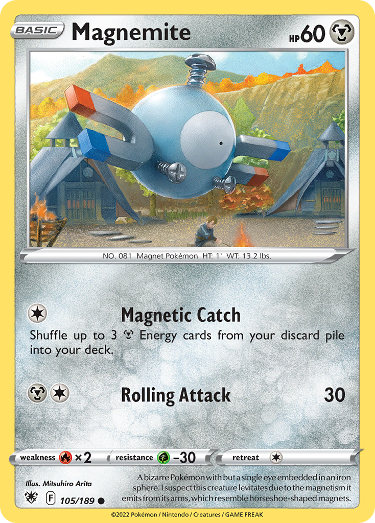 Magnemite - 105/189 - - ASTRAL RADIANCE - Pokemon - Common | AA89-25