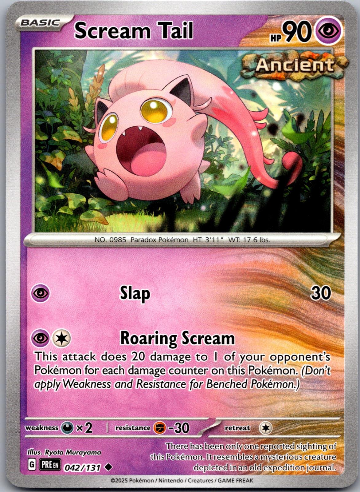 Scream Tail - 042/131 - - PRISMATIC EVOLUTIONS - Pokemon - Uncommon | AA83-42