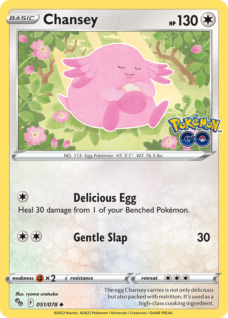 Chansey - 051/078 - Reverse Holo - POKEMON GO - Pokemon - Uncommon | AA119-4