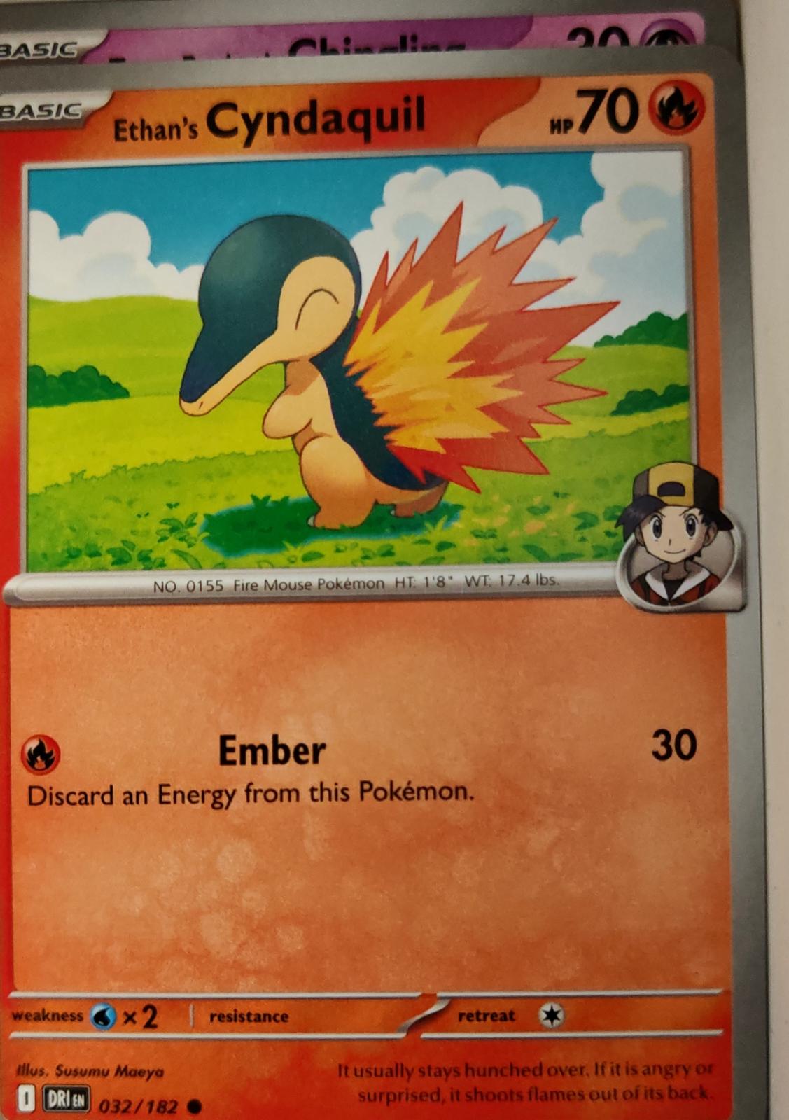 Ethan's Cyndaquil - 032/182 - - DESTINED RIVALS - Pokemon - Common | AA12-15