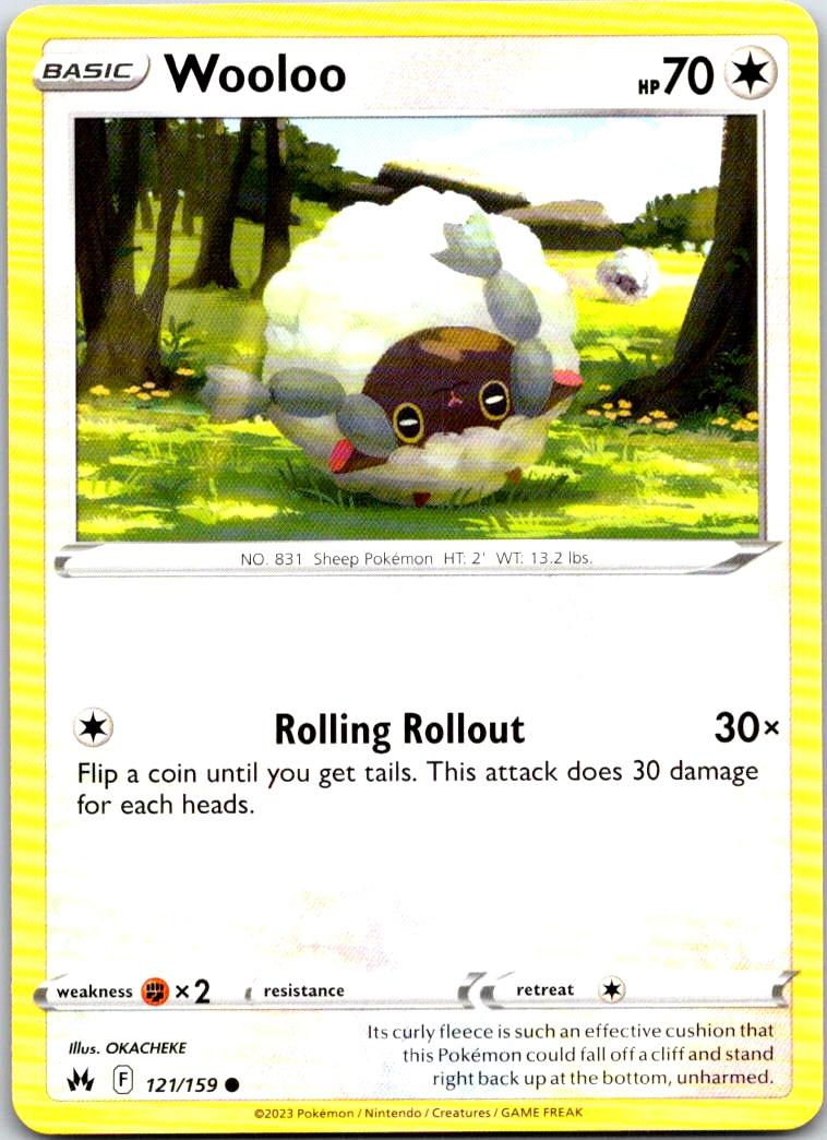 Wooloo - 121/159 - - CROWN ZENITH - Pokemon - Common | AA104-6