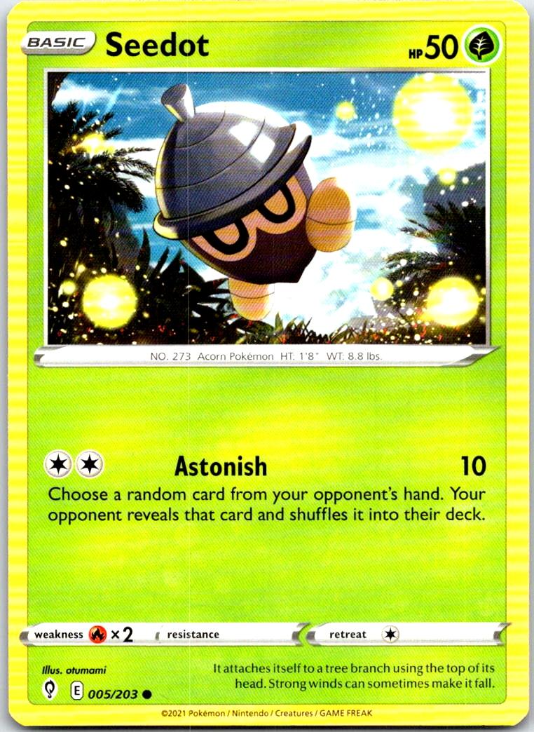 Seedot - 005/203 - - EVOLVING SKIES - Pokemon - Common | AB36-36
