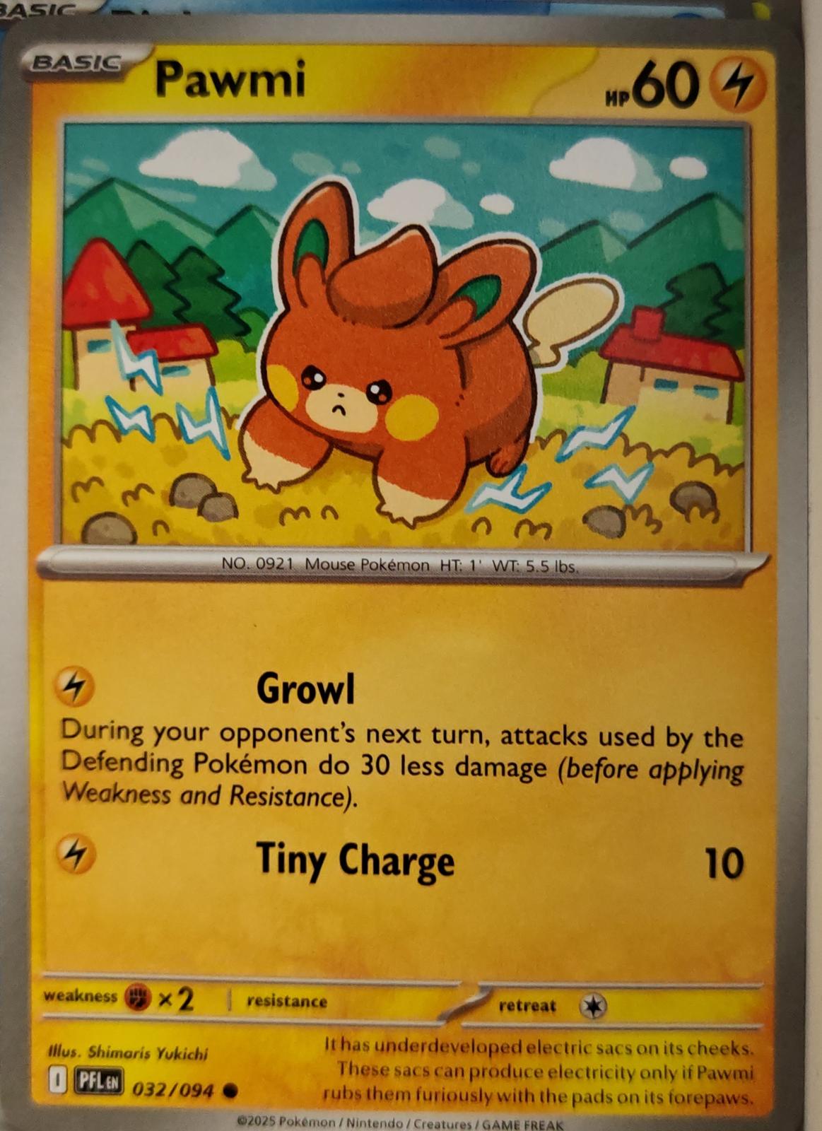 Pawmi - 032/094 - - PHANTASMAL FLAMES - Pokemon - Common | AA08-11