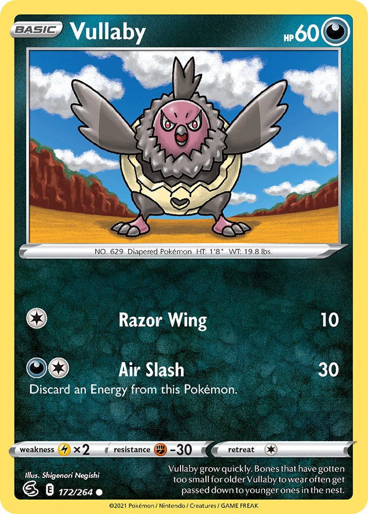 Vullaby - 172/264 - Reverse Holo - FUSION STRIKE - Pokemon - Common | AA22-44