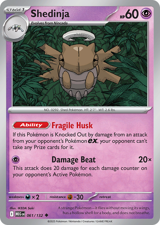 Shedinja - 061/132 - - MEGA EVOLUTION - Pokemon - Uncommon | AA50-11