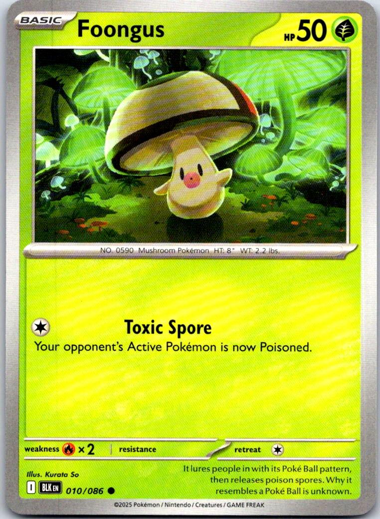 Foongus - 010/086 - - BLACK BOLT - Pokemon - Common | AA106-18