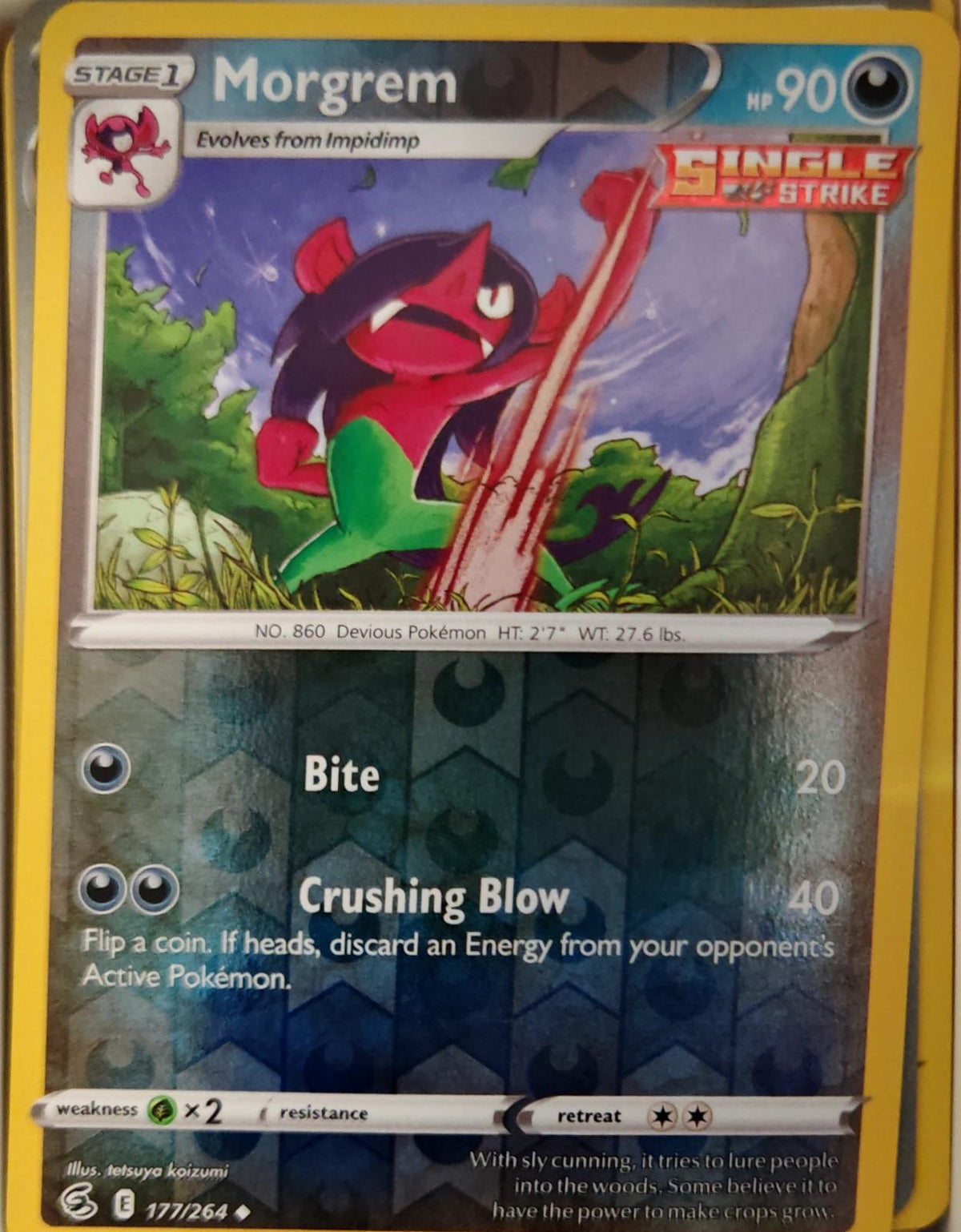 Morgrem - 177/264 - Reverse Holo - FUSION STRIKE - Pokemon - Uncommon | AA22-40
