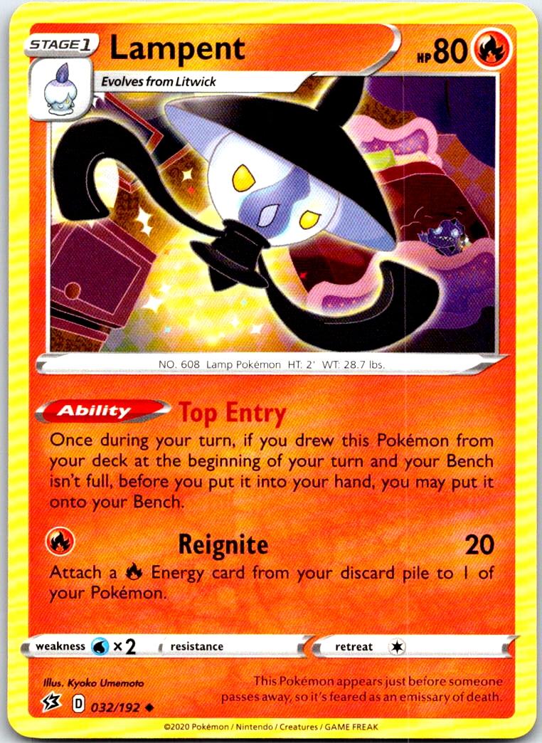 Lampent - 032/192 - - REBEL CLASH - Pokemon - Uncommon | AB79-25