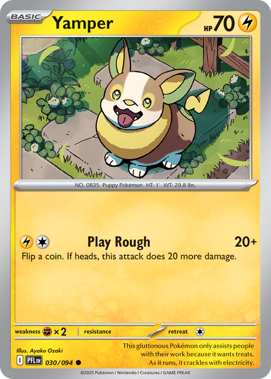 Yamper - 030/094 - - PHANTASMAL FLAMES - Pokemon - Common | AA27-89