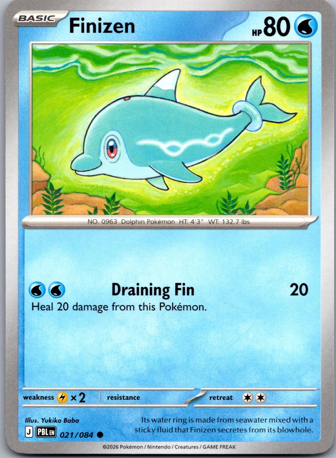 Finizen - 021/084 - - PITCH BLACK - Pokemon - Common | AA78-11