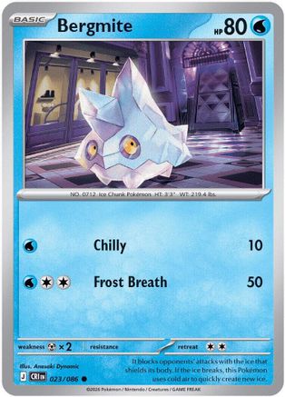 Bergmite - 023/086 - - CHAOS RISING - Pokemon - Common | AA08-92