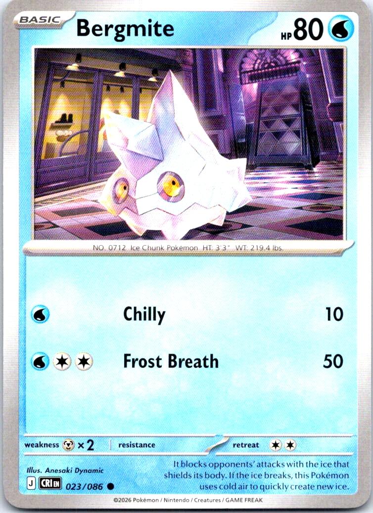Bergmite - 023/086 - - CHAOS RISING - Pokemon - Common | AB19-16